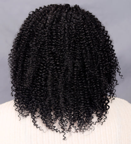 short jerry curl human hair band