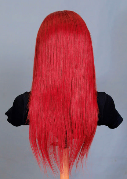 Full Frontal red straight hair