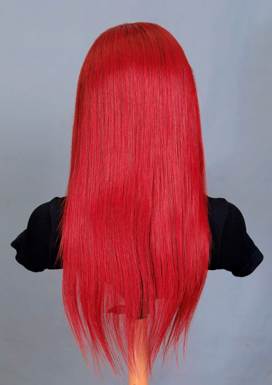 Full Frontal red straight hair