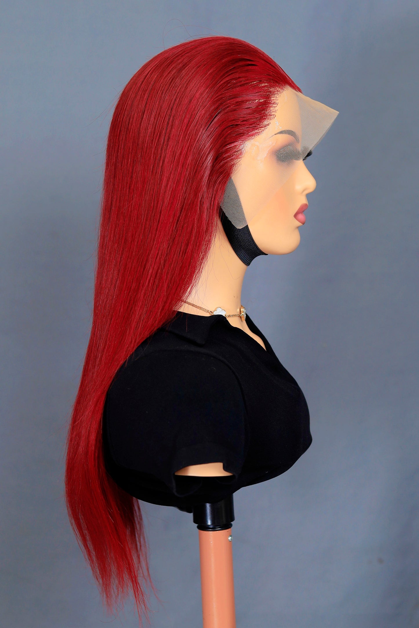 Full Frontal red straight hair