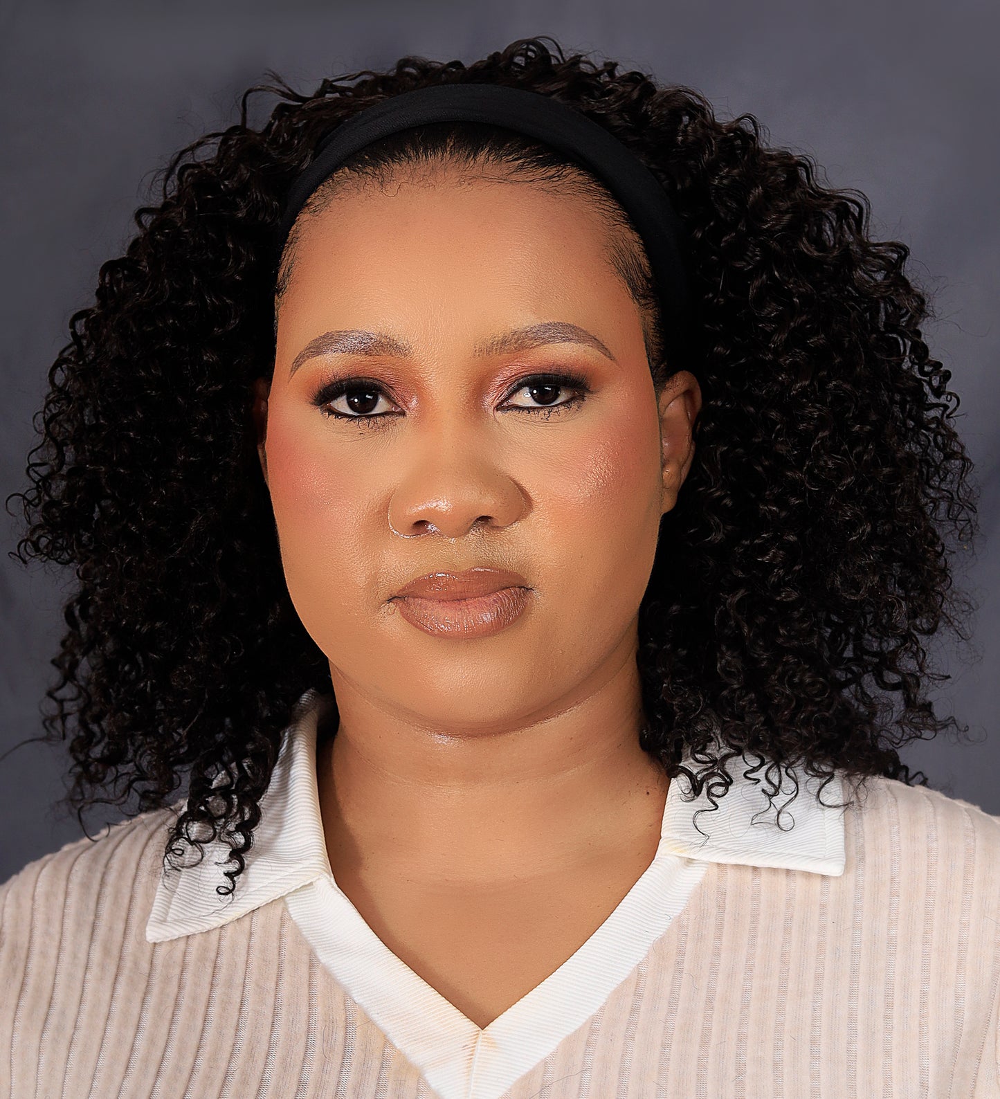 short jerry curl human hair band