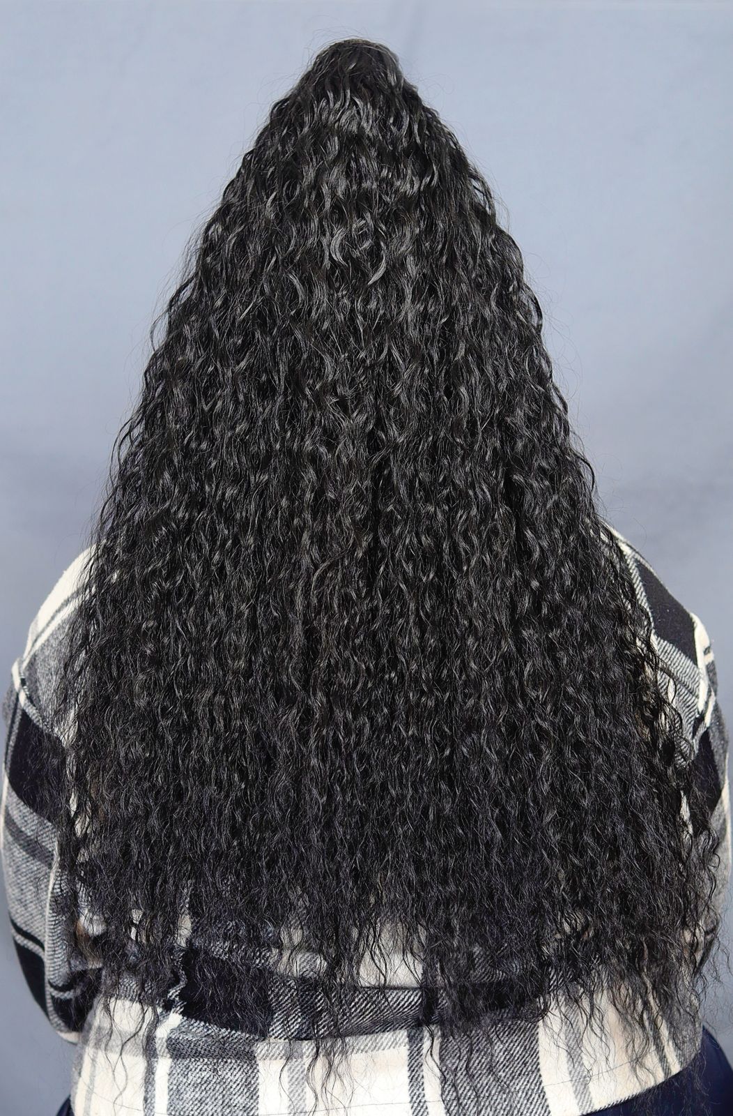 Half up-Half Down styling [with synthetic fibre curly/straight]